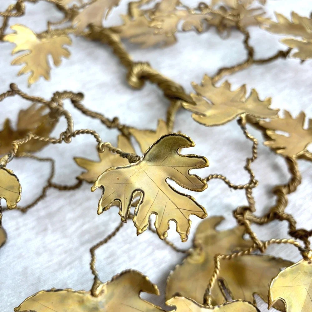 MCM Curtis Jere Style Brass Metal Brutalist Sculpture Tree Branch Leaves